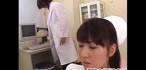  Misato Kuninaka, Asian nurse, drilled with toys